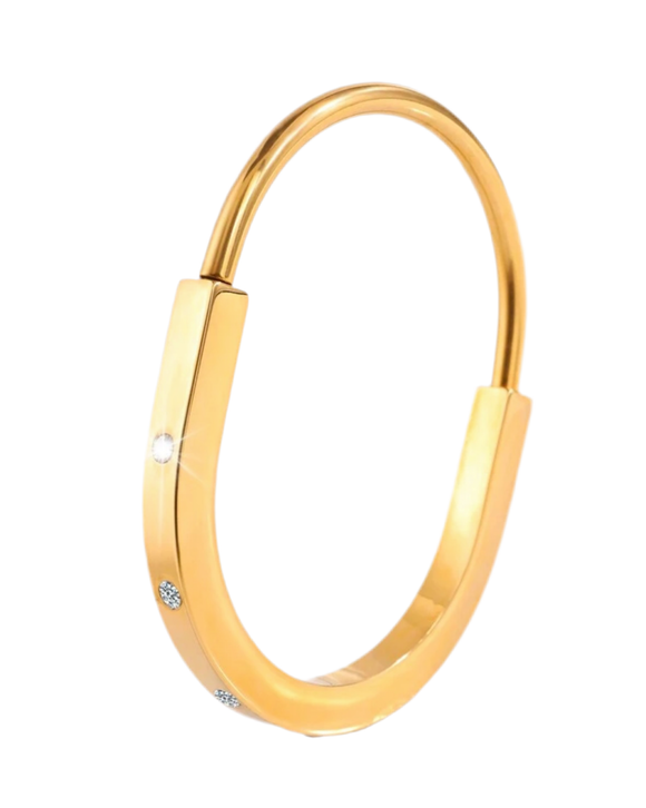 Padlock cz bangle