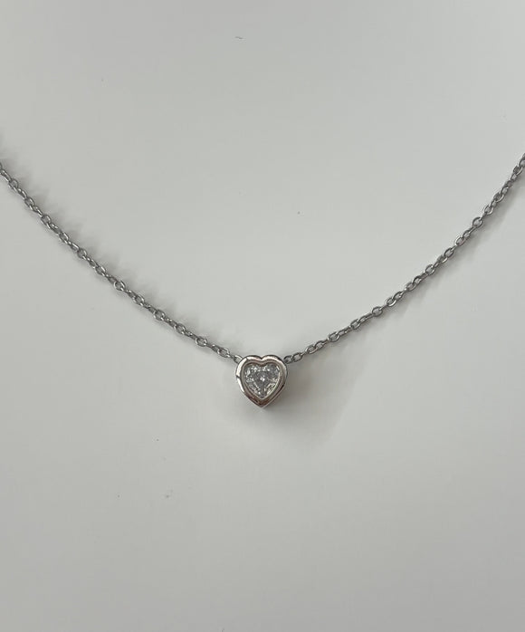 Dainty silver heart