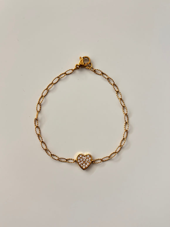 Heart clip bracelet