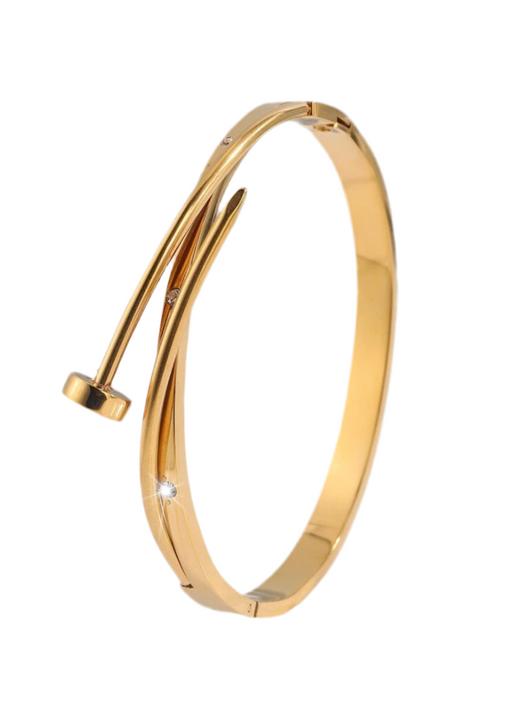 Gold nail bangle