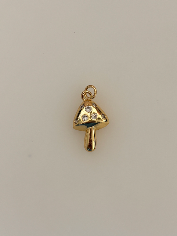 Mushroom gold charm